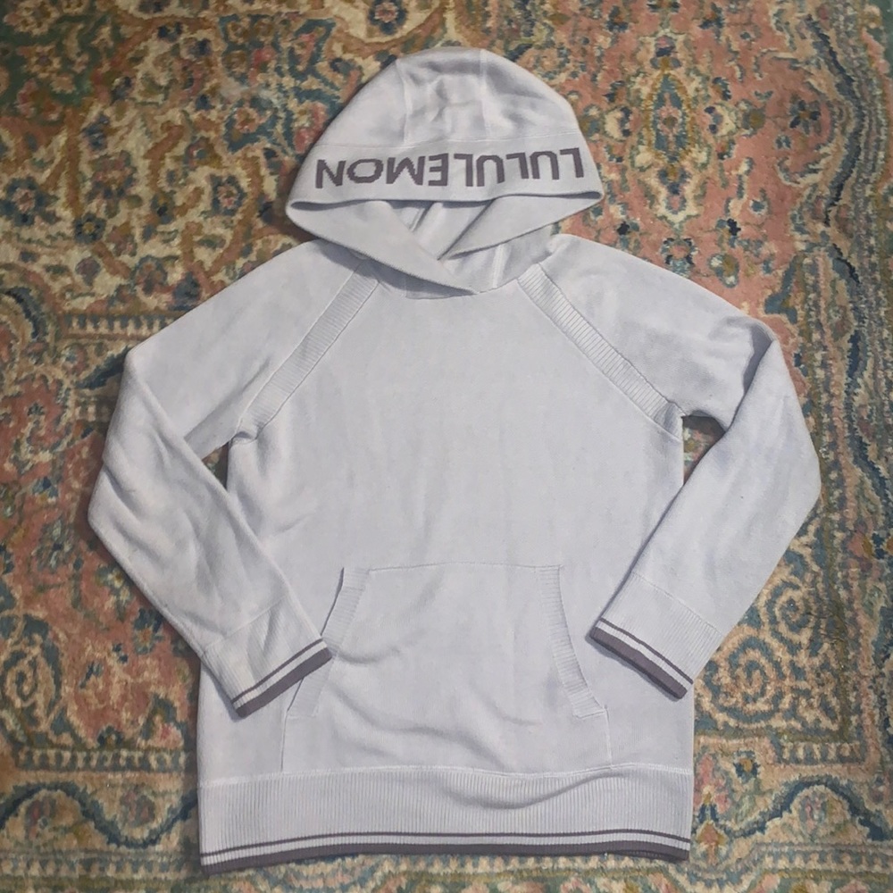 Lululemon Hoodie Size 4 Oversized Heavy Knit logo with Cashmere lilac purple